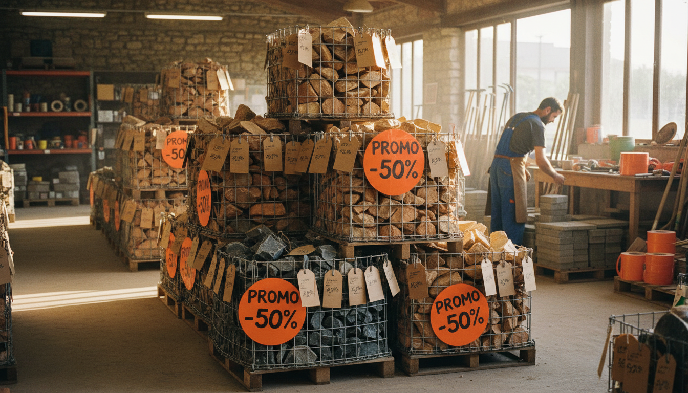 Déstockage de gabions en promo chez un spécialiste français